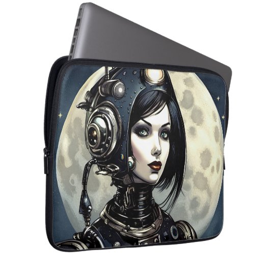 Robot Frau I Laptopschutzhülle (Vorne Rechts)