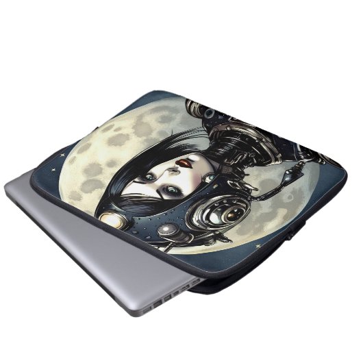 Robot Frau I Laptopschutzhülle (Vorne Knopf)