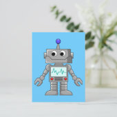 Robot Freak Postkarte (Stehend Vorderseite)
