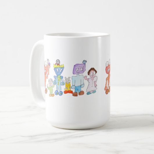 Robot Friends Kaffeetasse (Vorderseite Links)