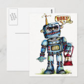 Robot Fun! Postkarte (Vorne/Hinten)