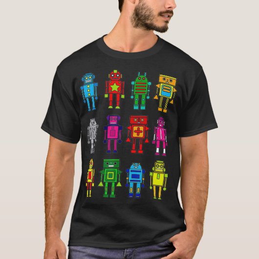 Robot Funny Robot Technology T-Shirt (Vorderseite)
