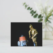 Robot für cool-Toy-Fotografie Feiertagspostkarte (Stehend Vorderseite)