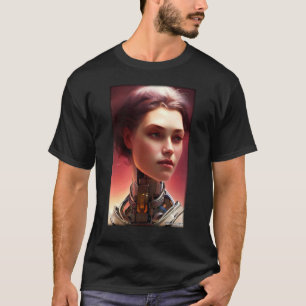 Robot Future Technology Science Frau Retro Vintag T-Shirt
