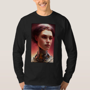Robot Future Technology Science Frau Retro Vintag T-Shirt