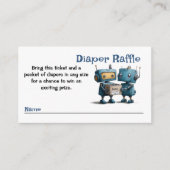 Robot Gearing Up for Baby & Books Diaper Raffles Begleitkarte (Vorderseite)