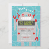 Robot-Geburtstagsfeier Einladung (Vorderseite)