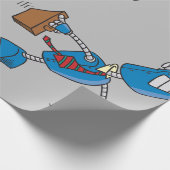 Robot Geschäftsmanager Geschenkpapier (Ecke)