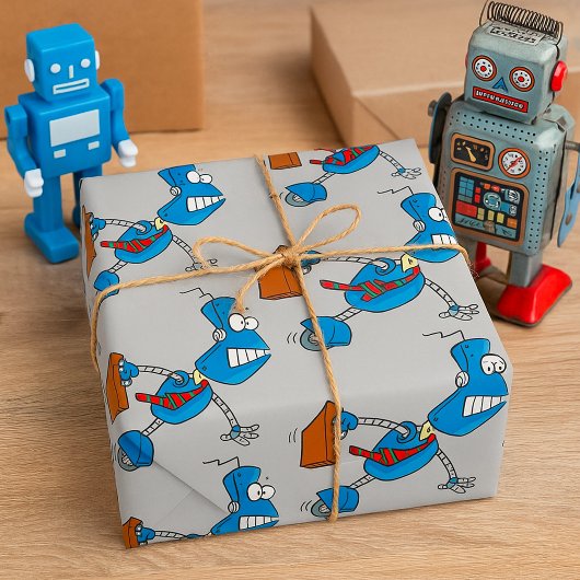 Robot Geschäftsmanager Geschenkpapier