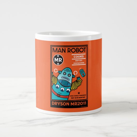 Robot Geschenke für Jubiläumsfeier oder Hochzeitsh Jumbo-Tasse (Vorderseite)