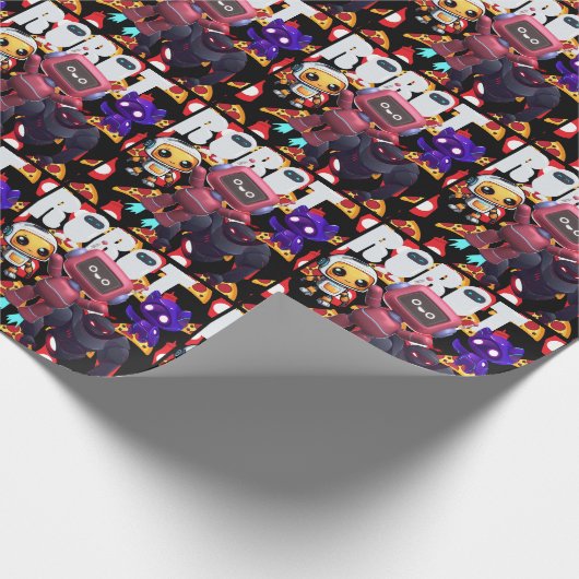 ROBOT GESCHENKPAPIER (Ecke)