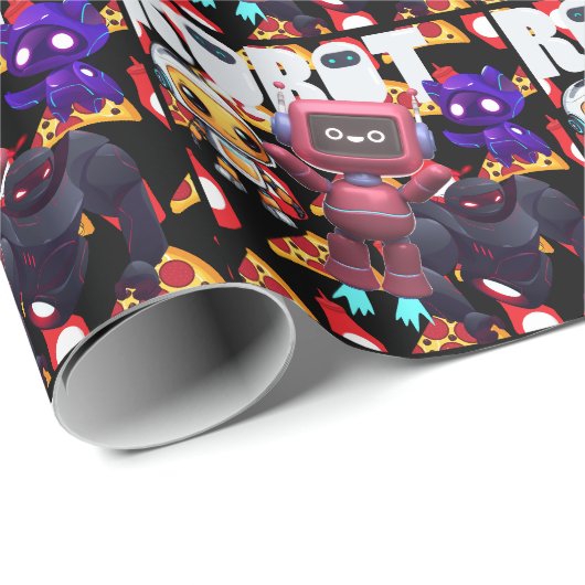 ROBOT GESCHENKPAPIER (Rolleneckpunkt)