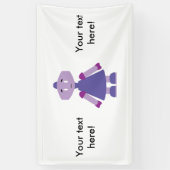 Robot Girl Cartoon Banner (Vertikal)