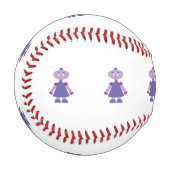 Robot Girl Cartoon Baseball (Vorderseite Links)