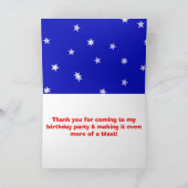 Robot Girl Pink Cupcake Birthday Dankeskarte (Innenseite)