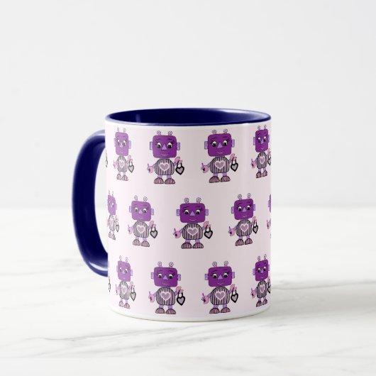 Robot Girl Tasse (Vorderseite Links)