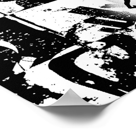 Robot Graffiti Poster (Ecke)