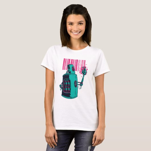 Robot Graffitti T-Shirt (Vorne ganz)