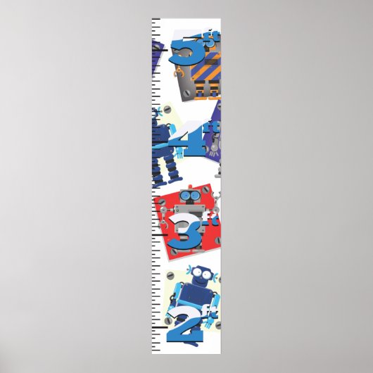 Robot Growth Chart Poster (Vorne)