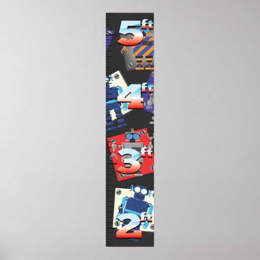 Robot Growth Chart Poster (Vorne)
