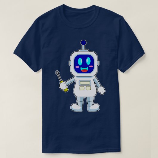 Robot Handyman Screwdriver T-Shirt (Design vorne)