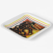 Robot Happy Birthday Pappteller (Gewinkelt)