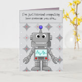 Robot Happy Birthday Phantastisch Geburtstagskarte Karte (Gelbe Blume)