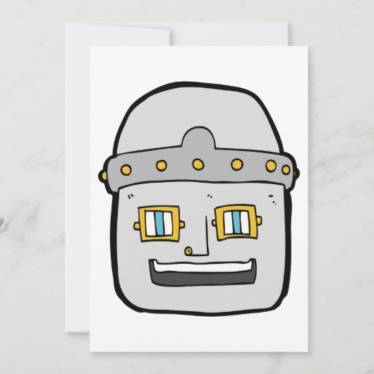 Robot Head Einladung (Vorderseite)