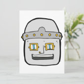 Robot Head Einladung (Stehend Vorderseite)