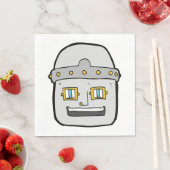 Robot Head Napkins Serviette (Beispiel)