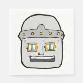 Robot Head Napkins Serviette (Vorderseite)