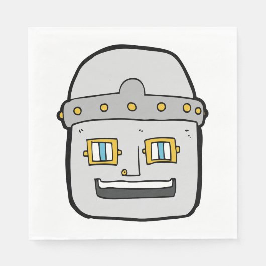 Robot Head Napkins Serviette (Vorderseite)