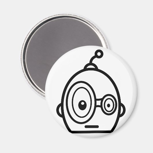 Robot Heads Magnet (Vorderseite/Rückseite)