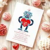 Robot Heart Niedlich Valentine's Day Party Einladung