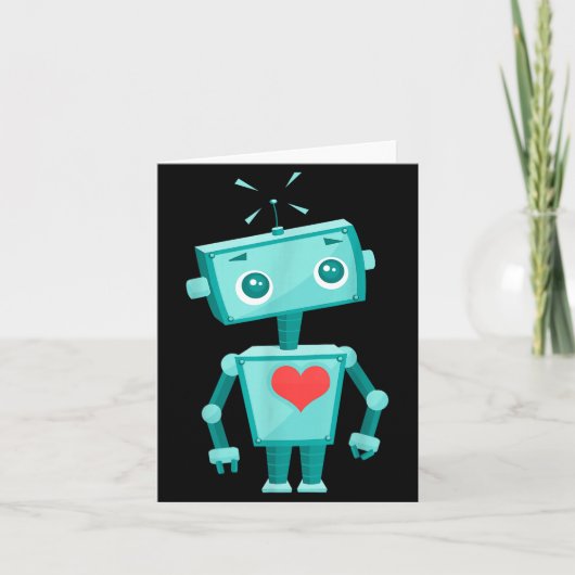 Robot Heart Valentine's Day For Kids Girls  Karte (Vorderseite)