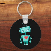 Robot Heart Valentine's Day For Kids Girls Schlüsselanhänger (Vorderseite)