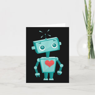 Robot Heart Valentinstag für Kinder Mädchen Karte
