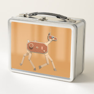 Robot-Hirsch-Lunchbox Metall Brotdose