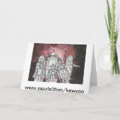 Robot Holiday 1 Feiertagskarte (Rückseite)