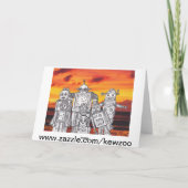 Robot Holiday 3 Feiertagskarte (Rückseite)