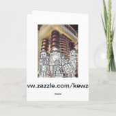 Robot Holiday 8 Feiertagskarte (Rückseite)