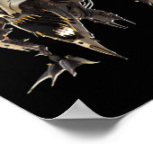 Robot-Hummer-Aufkleber Poster (Ecke)