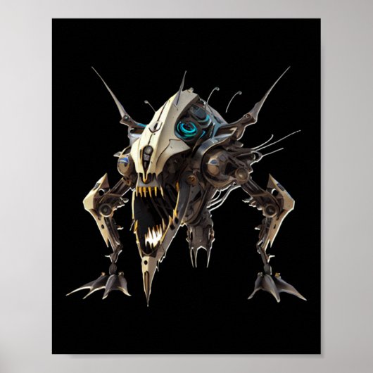 Robot-Hummer-Aufkleber Poster (Vorne)