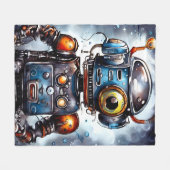 Robot I Fleecedecke (Vorderseite (Horizontal))