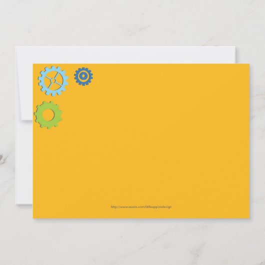 Robot Invasion / Robot Party / Robot Birthday Einladung (Rückseite)