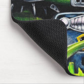 Robot Invasion - Science Fiction Artwork Mousepad (Ecke)