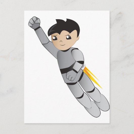 Robot-Junge Postkarte (Vorderseite)