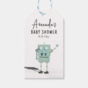 Robot-Jungen-Baby-Party  Geschenkanhänger