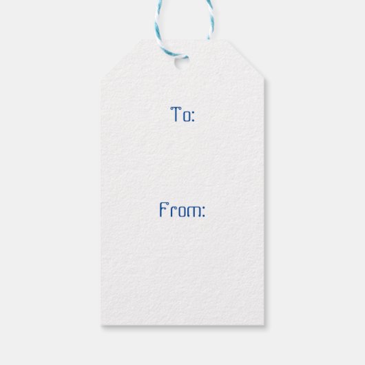 "Robot"-Jungs-Geschenkmarke Geschenkanhänger (Rückseite)