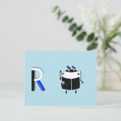 Robot-Karte Postkarte (Stehend Vorderseite)